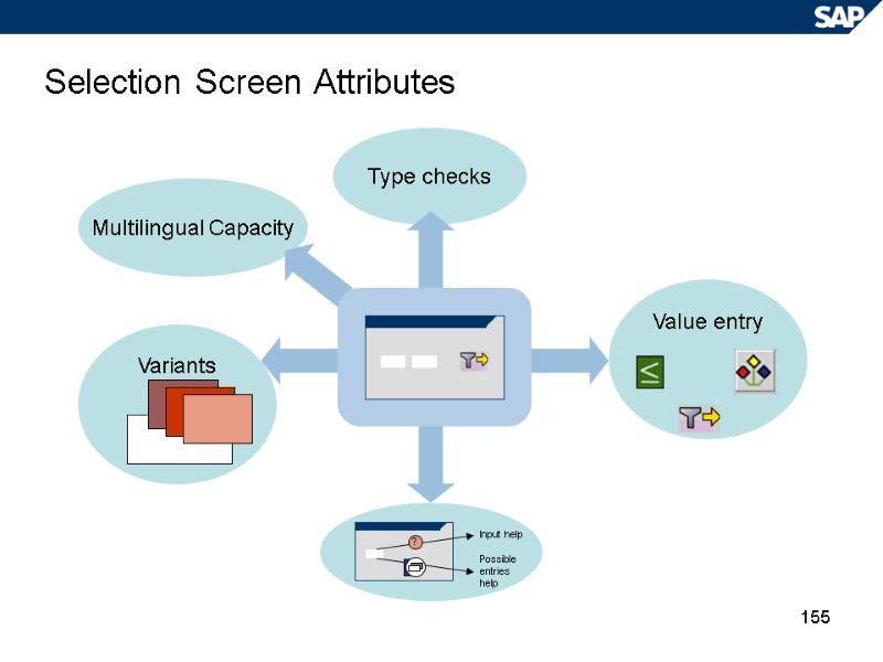 155 Variants Multilingual Capacity Type checks Selection Screen Attributes Value entry